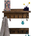 Coat Rack with Shelf Wall Mounted with Storage (Choose Your Length) Towel Rack Entryway Organizer Key Hooks (36" L (9 Hooks) Set of 2) by DistressedMeNot