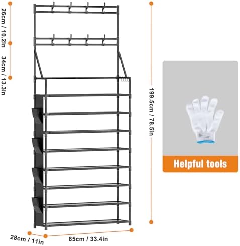 OYREL Shoe Rack 8 Tier Large Shoe Organizer Storage 32-40 Pairs - Image 3
