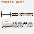STORAGE MANIAC Long Expandable Shoe Rack, 18 Pairs Metal Wide Stackable Shoe Rack, Adjustable Shoes Shelf, Freestanding Shoes Organizer for Closet, Entryway, Hallway, Garage, Front Door, 3 Tiers - Image 4