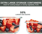 M MCIRCO 6 Pack Extra Large Glass Food Storage Containers with Lids - Image 3