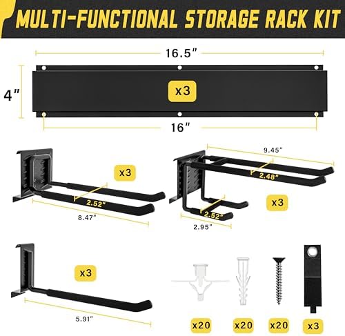 klasit Garage Wall Organizer,15Pack Carries 675 lbs,Garden Tool Organizer - Image 4
