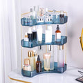 Corner Bathroom Counter Organizer Bathroom Countertop Shelf Makeup Organizer for Vanity Perfume Tray for Corner Storage (3 Tiers, Blue) by Weidace