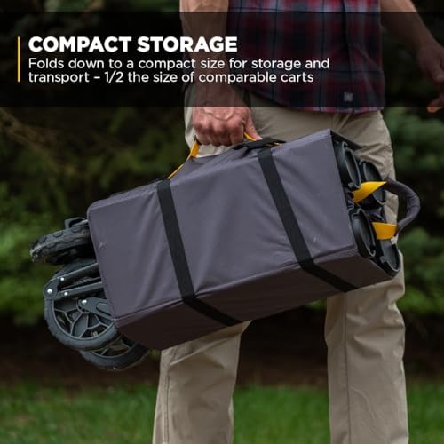 Gorilla Carts Collapsible Folding Outdoor Utility Wagon, 7 Cu Ft, Black - Image 3