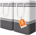 2 Pack Large Home Laundry Basket, Laundry Hamper, Freestanding Waterproof Dirty Clothes Bag, Tall Clothes Hamper - Extended & Reinforced Handles for College Dorm, Family (Light Grey/88L) by EpicTotes