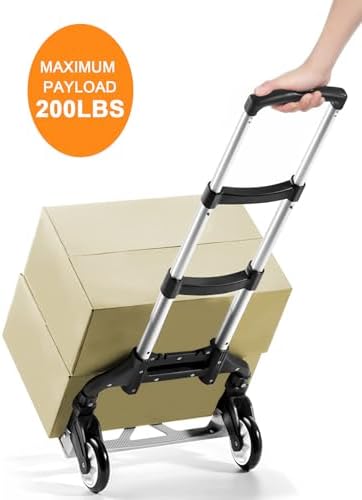 Folding Hand Truck, Dolly Cart with Wheels Foldable, Luggage Cart - Image 6
