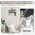 Key Holder Wall Mount, Mail Organizer for Wall with 5 Square Key Hooks - Image 6