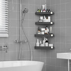 Sotfamily Plastic Shower Caddy Corner (for 90° Only), 4 Pack, Black - Image 3