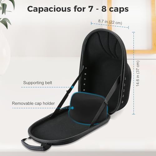 ProCase Hard Shell Travel Case for Baseball Caps Holds 7-8 Hats - Image 2