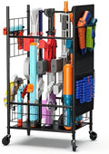 Mefirt Toy Gun Rack with Wheel, Heavy-Duty Steel Organizer for Nerf Blaster by Mefirt