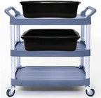 Gloreen 4 Pack Bus Box Commercial, 13 L Dirty Dish Bin Utility Tub, Black - Image 3