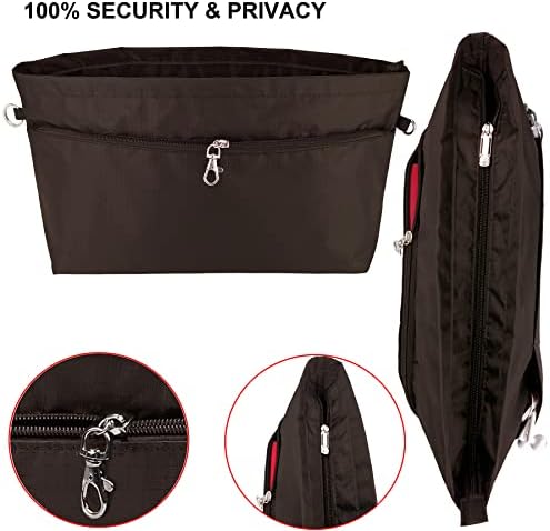 Handbag Tote Purse Organizer Insert, X Large, Coffee - Image 5
