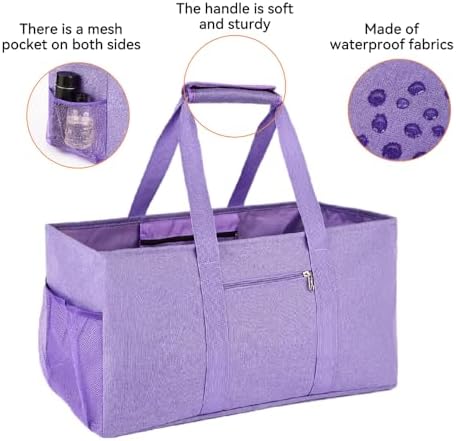 Extra Large Utility Tote Bag - Reusable Grocery Bags Foldable Heavy Duty - Image 3