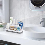 GFWARE Marble Bathroom Countertop Organizer - Detachable 7 Slots Kids Electric Toothbrush and Toothpaste Holde Drainage for Bathroom Accessories Organization Counter Vanity Storage, Grey - Image 6