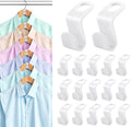 100 PCS Space Saving Hanger Hooks and Clips for Plastic Hangers (White) by PECULA