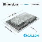 12 Large Storage Bags With Zipper Top - 5 Gallon Bags 18" x 24", Extra Large Plastic for Clothes, Travel, Moving, Large Reusable freezer bags, BPA-Free, 2-mil Thick - Image 2