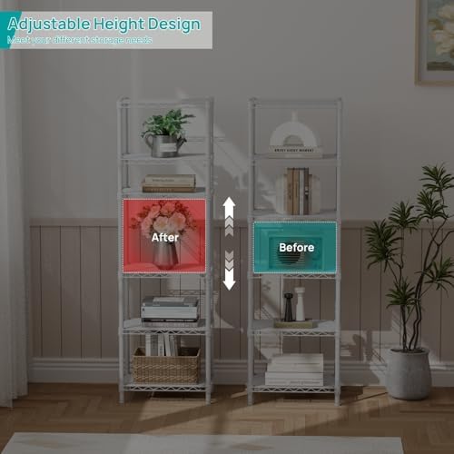 SINGAYE Metal Shelves Wire Shelving Storage Standing Adjustable Shelf Unit - Image 7
