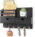 Rebee Vision Key Holder Wall Mount with 6 Key Hooks for Home Decor, Black by REBEEVISION