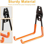 KURUI Heavy Duty Wall Hook for Tool/Water Hose, Garden Hose Holder Wall Mount for Indoors Outside, 2 Pack Garage Storage Hanger for Hanging Shovel/Ladder/Extension Cord, Metal Utility Hook Organizer - Image 7