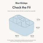 BLUE GINKGO Stackable Organizer Caddy, Rectangle, Blue, Made in Korea - Image 3