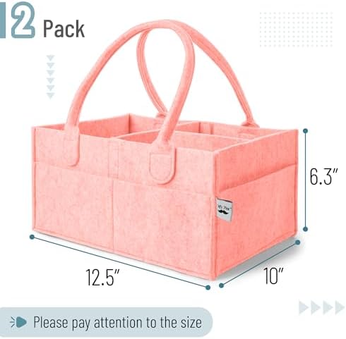 Mr. Pen- Baby Diaper Caddy Organizer, 2 Pack, Pink - Image 2