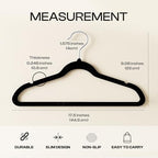 Utopia Home Velvet Hangers, Black, 50 Pack | Luxury Non-Slip Slim Pant & Coat Hangers | Strong Space-Saving Clothes Hangers | 360° Swivel Hook - Image 2