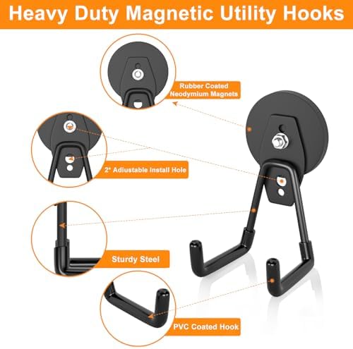 ENUODA Strong Magnetic Hooks Heavy Duty Magnet Garage Hooks for Cruise - Image 3