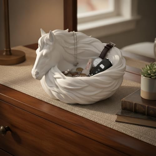 Horse Catchall Bowl Trinket Jewelry Key Tray For Entryway Table Decor - Image 3