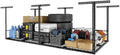 FLEXIMOUNTS 4x8ft Overhead Garage Storage Rack with Safety Rails, Black by FLEXIMOUNTS