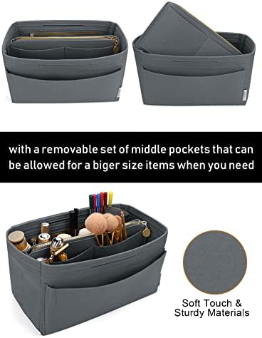 LEXSION Felt Purse Organizer Insert, Tote Bag Shaper Dividers with 5 Sizes - Image 4