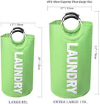 Large Laundry Basket, Laundry Hamper Bag with Handles, 115L Green - Image 2