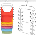 Tank Top Hanger,6 Tier Double Space Saving Bra Hangers, Closet Organizers and Storage,Dorm Room Essentials for Girls,Hanging Closet Organizer for Camisoles Sports Bras Strappy Dress Swimsuits Ties by Biorshar