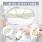 6 Pcs Durable Collapsible Laundry Baskets, Foldable Laundry Basket Large Opening, Pop Up Laundry Hamper with Pocket, Clothes Hamper with Handles for Laundry, Bathroom, Kids Room, Dorm or Trave - Image 6