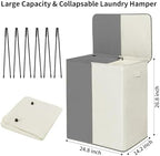 WOWLIVE Double Laundry Hamper with Lid, 154L Large Laundry Basket Organizer - Image 5