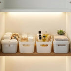 BINO | Plastic Storage Bins, 4 Liter - 4 Pack, Natural White | THE MODERN COLLECTION | Plastic Bins for Organization | Woven Storage Baskets for Organizing Pantry Shelf Organizer Basket Container Bin - Image 4