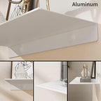 Danpoo 8 inch White Small Floating Shelf for Wall Organizer & Storage, Mini Display Shelf, Metal Wall Shelf for Bathroom, Living Room, Kitchen, Bedroom - Image 6