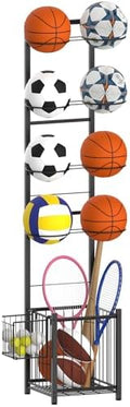 CADUKE Basketball Ball Storage Rack with 2 Baskets, Indoor/Outdoor by CADUKE