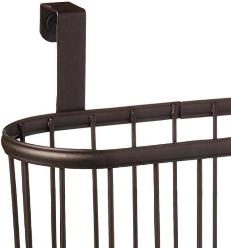 Spectrum Ashley Over Cabinet Door Grocery Holder Hanging Bag Dispenser for Kitchen, Bathroom Under Sink Home Organization, Heavy Duty Plastic Bag Cabinet Door Storage, Bronze (Pack of 6) - Image 5