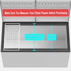 SANNO Chest Freezer Baskets Organizer, Deep Freezer Baskets Bin Sturdy Metal Wire freezer storage Organizer for Home Kitchen,16.5in - Image 3