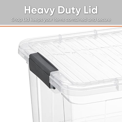 Superio Clear Storage Box with Lid, 36 Quart Plastic Container Bins for Organizing, Stackable Crates, BPA Free, Non Toxic, Odor Free, Organizers for Home, Office, School, and Dorm - Image 3