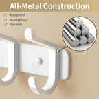 Coat Rack Wall Mount Heavy Duty, Wall Coat Hanger with Hooks, White 1 Pack - Image 3
