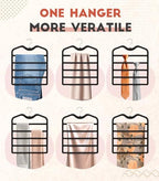 Pants Hangers Space Saving,3 Pack Velvet Short Neck Pants Hangers,5 Tier Space Saving Velvet Hanger,Closet Organizers and Storage Dorm Room Essentials for College Students Girls Guys Holds Pant,Jean - Image 4