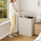 Double Laundry Hamper with Lid, 150L Large Laundry Basket 2 Compartments - Image 3