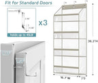 AOODA Clear Over the Door Hat Racks for Baseball Caps, Hold 48 Caps Hat Storage Organizer for Closet Wall, Deep Pockets Hanging Snapback Holder Shelves with 3 Hooks, Grey - Image 6