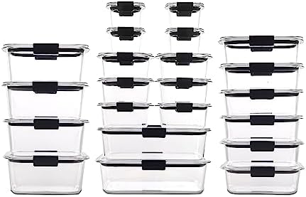 Rubbermaid Brilliance BPA Free 44-Piece Food Storage Containers Set Airtight Leak-Proof with Lids for Meal Prep Lunch and Leftovers - Image 2