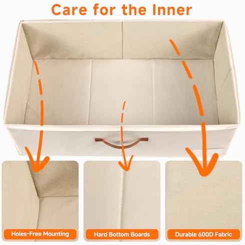 6 Inches Under Bed Storage with Wheels Pack of 2, Underbed Shoe Storage Container Bin with Clear Lid Cover, Rolling Under Bed Drawer Storage Bag Basket for Shoe Organizer Sheet Sweater - White - Image 5