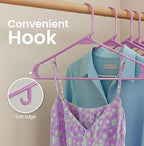 Utopia Home Plastic Hangers 30 Pack – Built-in Strap Hooks Pink | Space saving | Durable & strong | Closet organizer | Clothes hangers | Ideal for shirts, pants, skirts & coats - Image 5