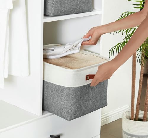DECOMOMO Storage Bins, Extra Large Fabric Storage Baskets for Shelves 3Pack - Image 2