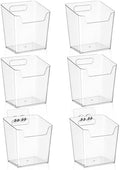6 Pack Drink Packet Organizer, Clear Acrylic Cabinet Door Organizer Adhesive, Wall Mount Caddy Utensil Holder Floating Bin for Tea Bag Kcup Storage, Sewing Tools, Laundry Pods, Small Cleaning Supply by Hiopeak