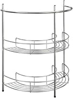 Lavish Home Pedestal Sink Organizer, Silver, 21.25” x 11” x 23.25” by LavishHomeCollection