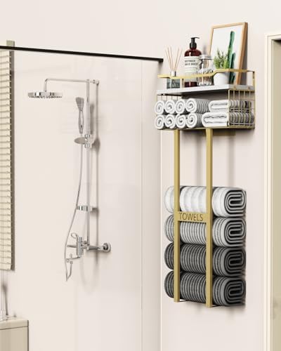 Aetyord Towel Racks for Bathroom Wall Mounted Towel Storage Organizer 31 in - Image 3